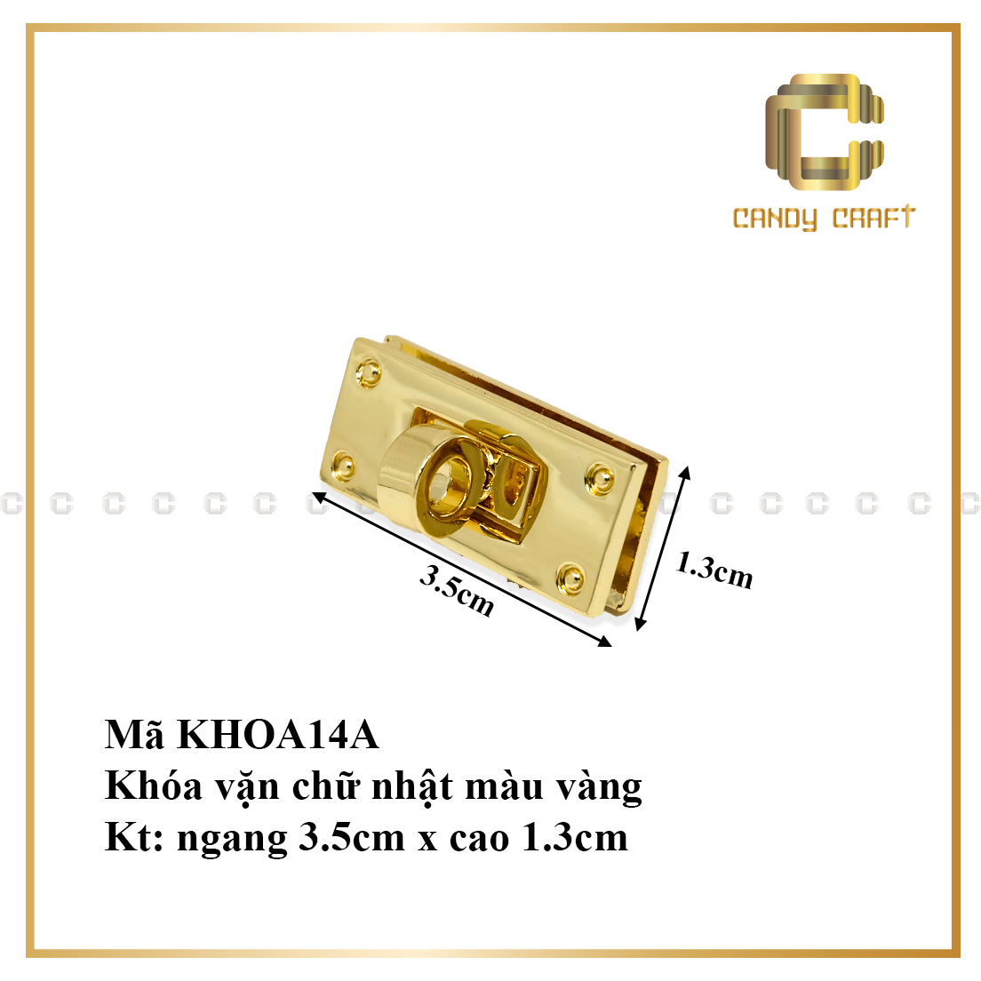 [HCM]Khóa vặn chữ nhật - phụ kiện làm túi xách