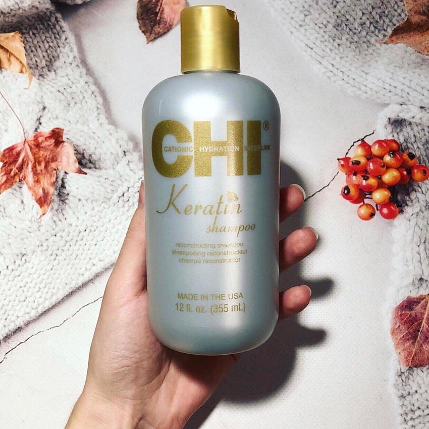 [HCM]Dầu gội xả CHI Keratin Reconstructing Mỹ dành cho tóc khô xơ (2x335ml)