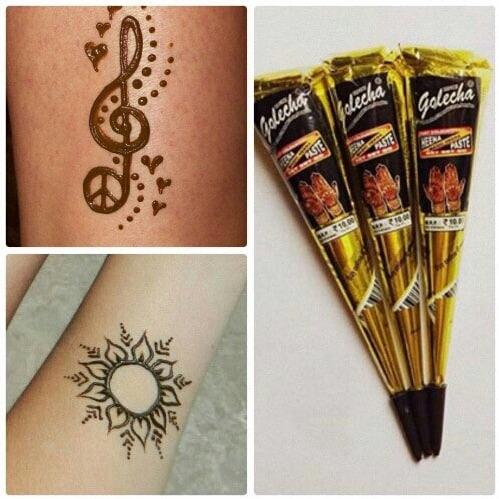 COmBo 3 cây mực xăm henna ấn độ (Tuỳ chọn màu ) chính hãng