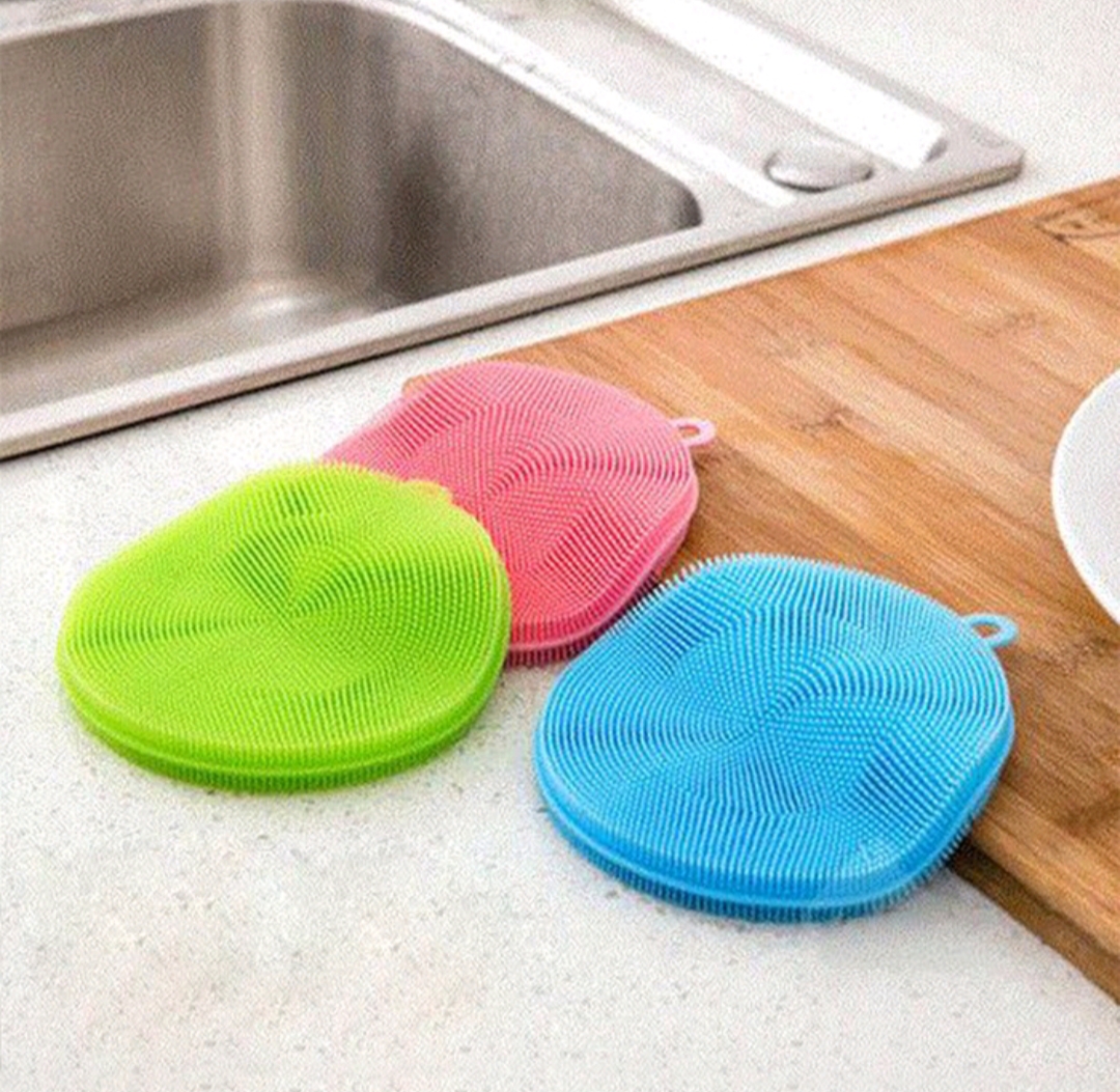 (XẢ KHO) Miếng rửa chén bát bằng silicon dẻo dai