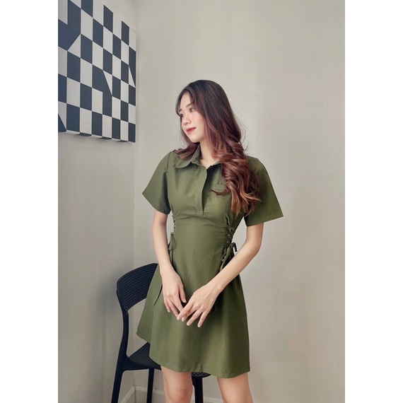 Đầm sơmi đan dây eo tôn dáng ( có bigsize)