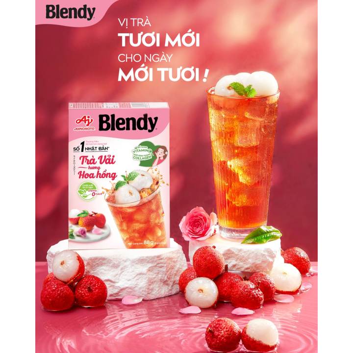 Combo 2 Hộp Trà Vải Hương Hoa Hồng Blendy® 11g/Gói (1 Hộp 8 Gói) - Hình ảnh 6