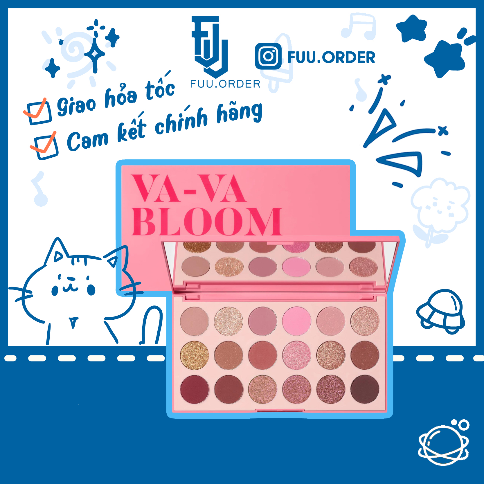 Bảng phấn mắt Morphe 18V VA - VA Bloom