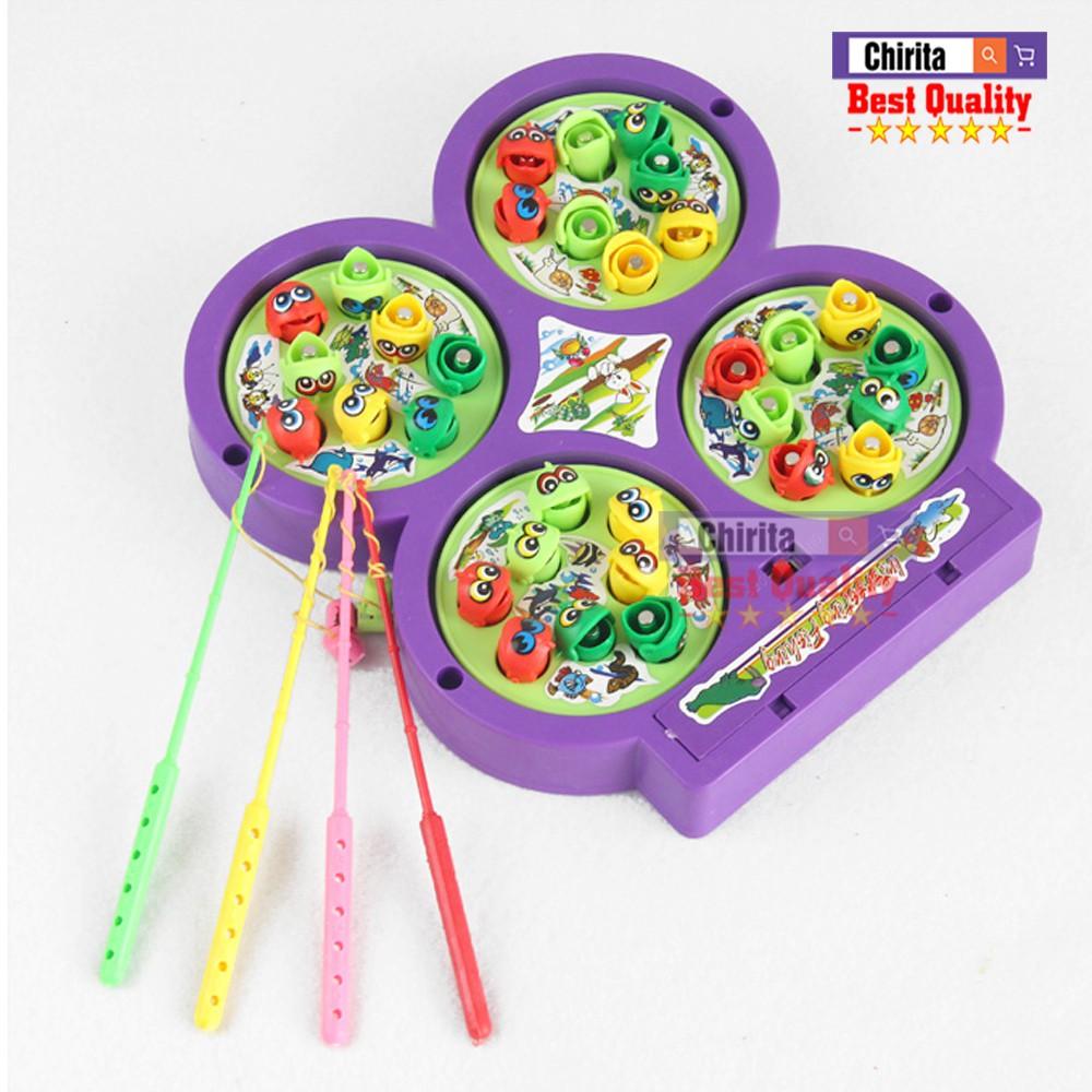 Đồ chơi câu cá NO9923 - Gồm 4 hồ cá - 32 con cá - 4 cần câu