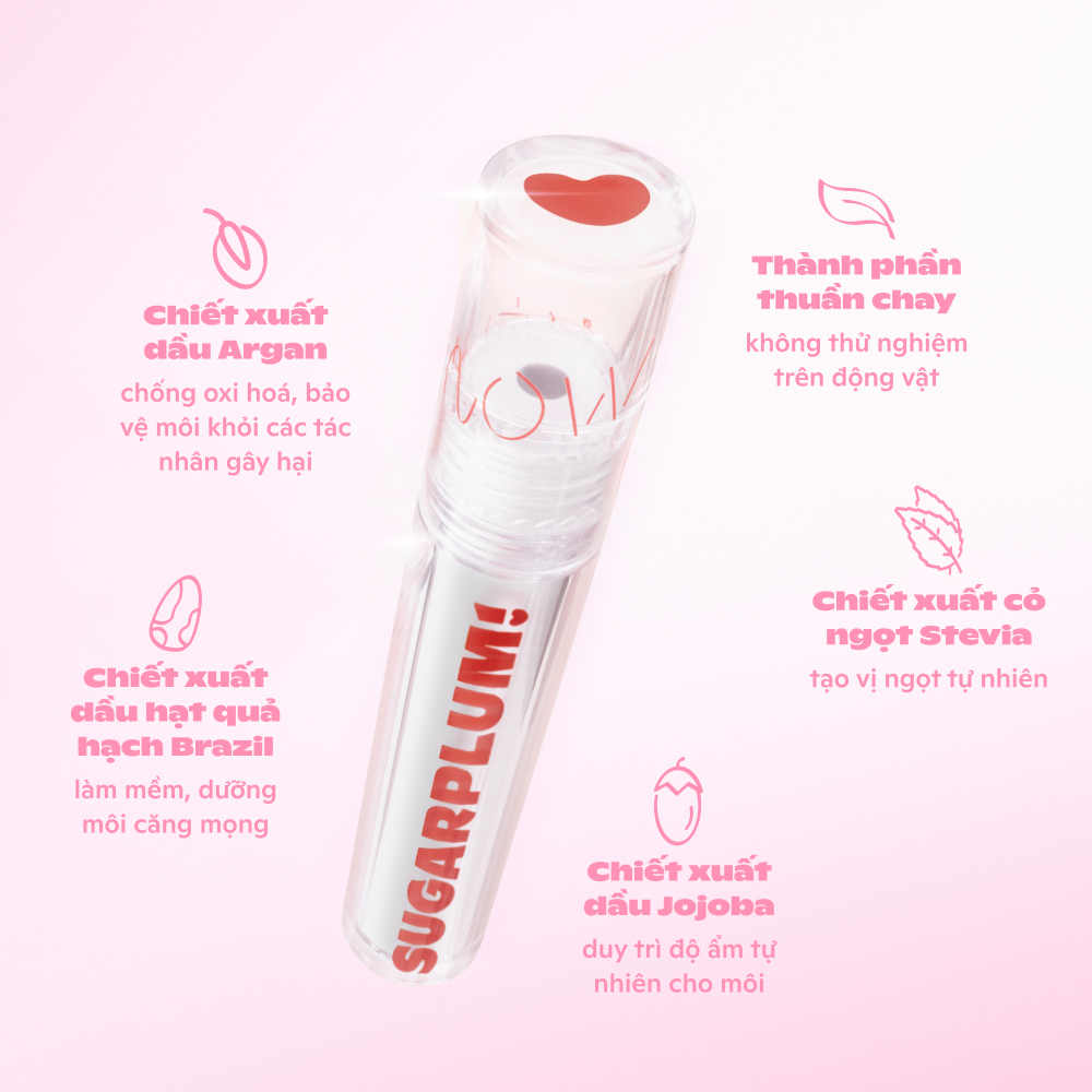 Combo 2 Son Tint Nước Mịn Lì Thuần Chay SUGARPLUM MistyNow Blurring Tint (2 x 3.8g)