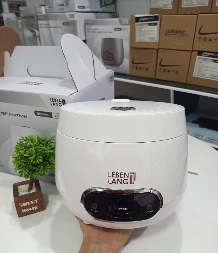 Nồi cơm điện mini Lebenlang LBL0583 (0.8L) - màu trắng