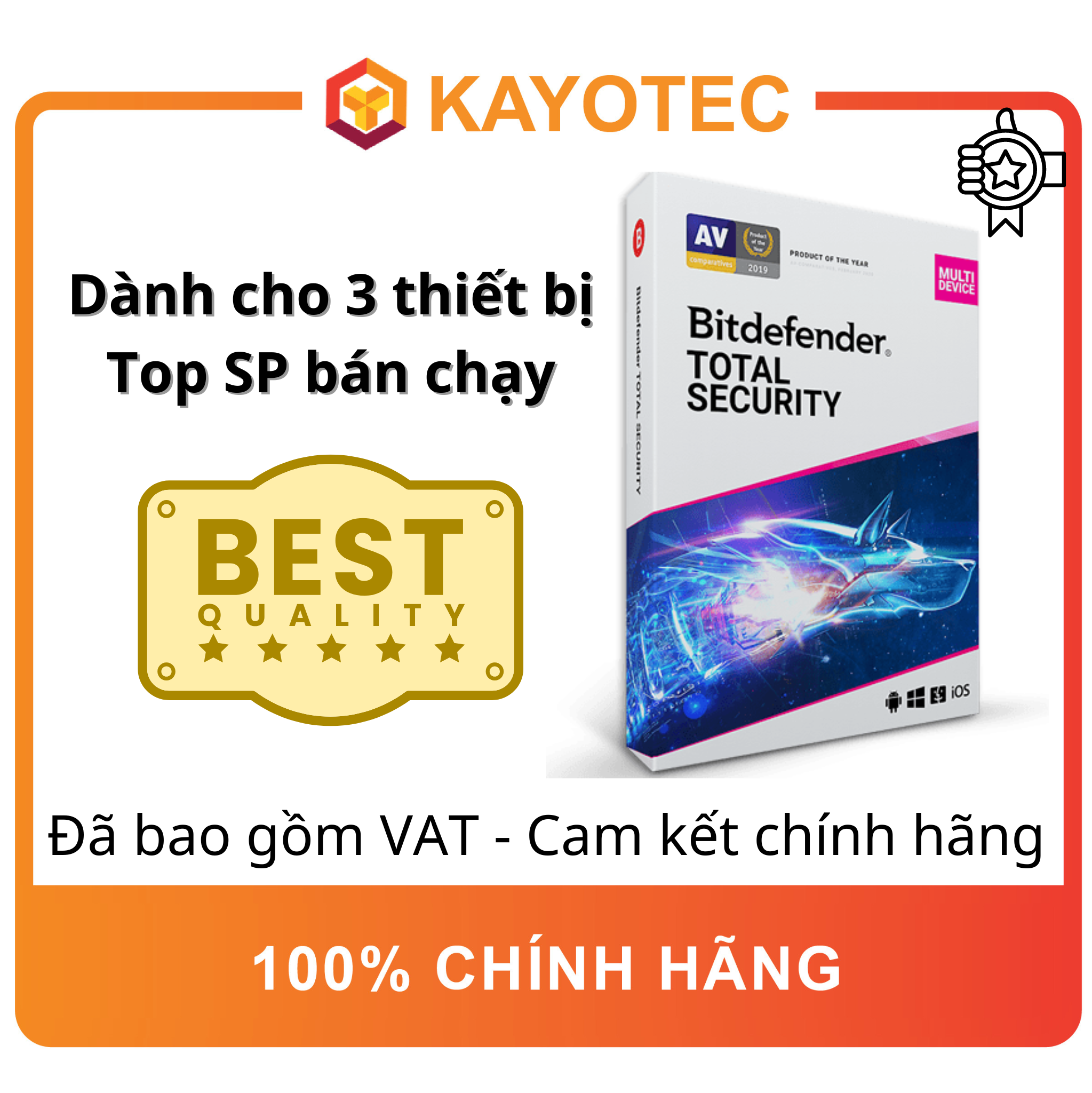 Bitdefender Total Security 3 PC 1Y