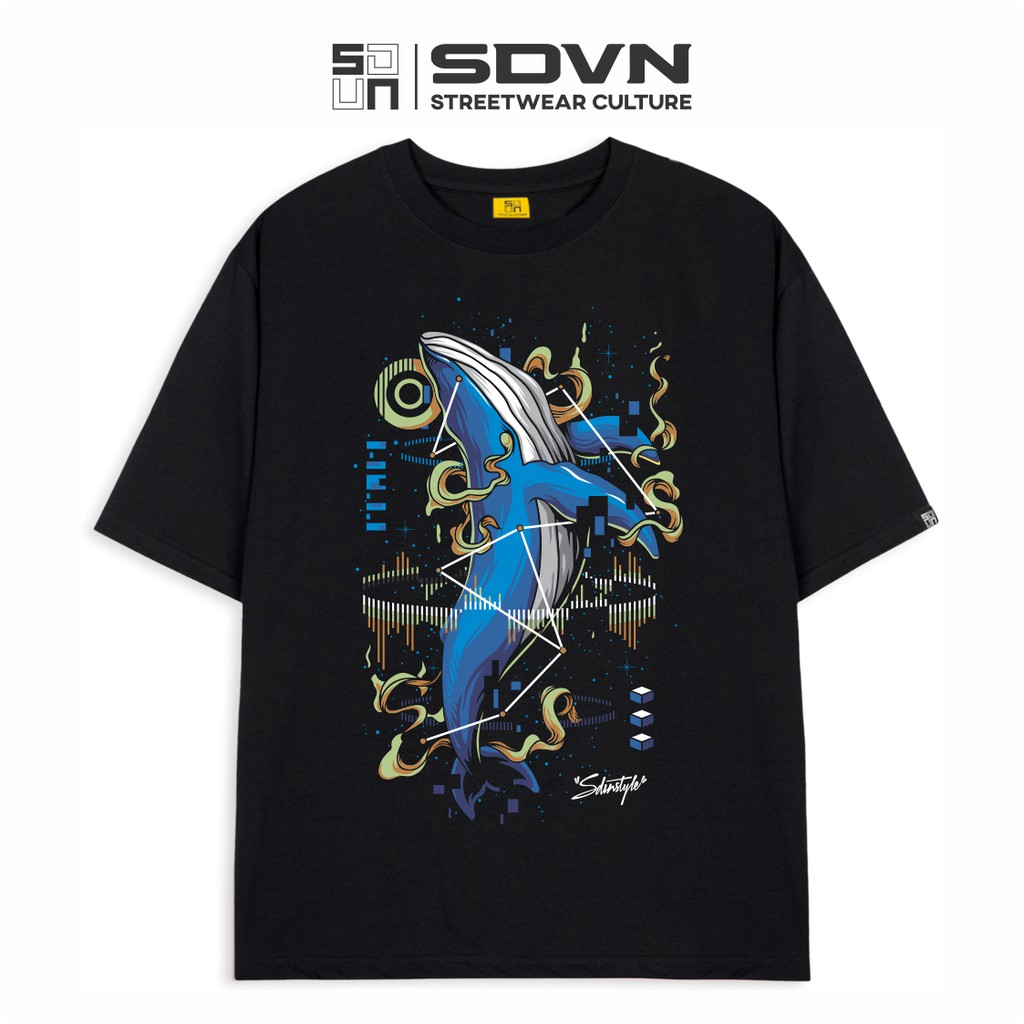 Áo thun unisex nam nữ sdvn whale