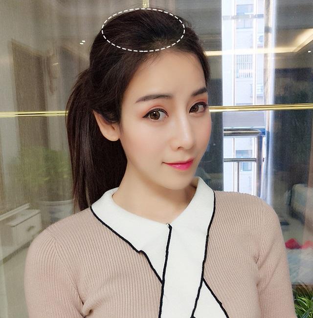 Tóc giả độn phồng đỉnh đầu K01 😍FREESHIP😍 độn phồng tóc giả, tóc giả độn phồng mái Sỉ 35k