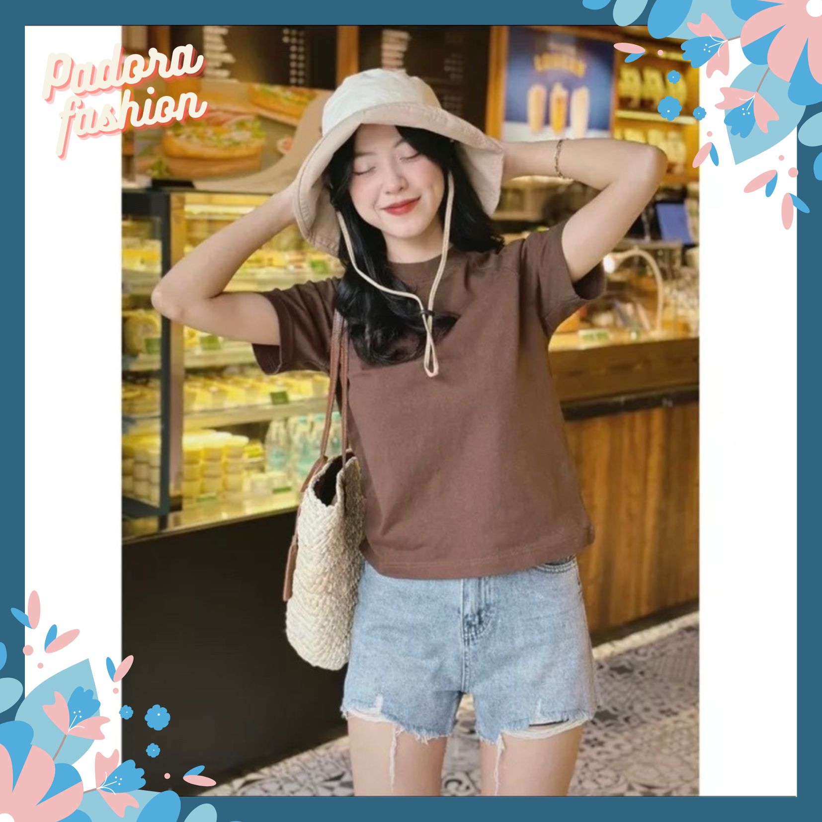 Áo babytee thun trơn áo cotton tay zap lăng nữ Padora-A6
