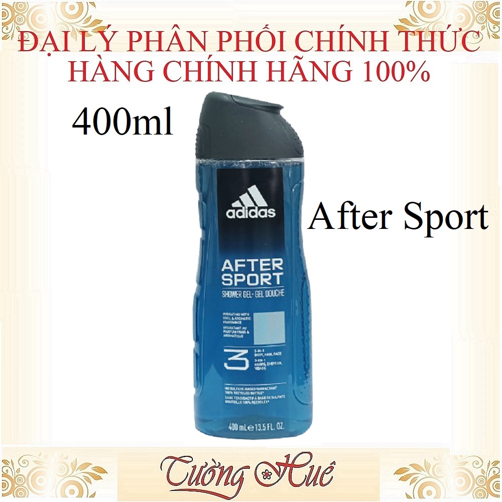 Sữa tắm gội rửa mặt 3 trong 1 cho nam 400ml Adidas 3 in 1 after sport