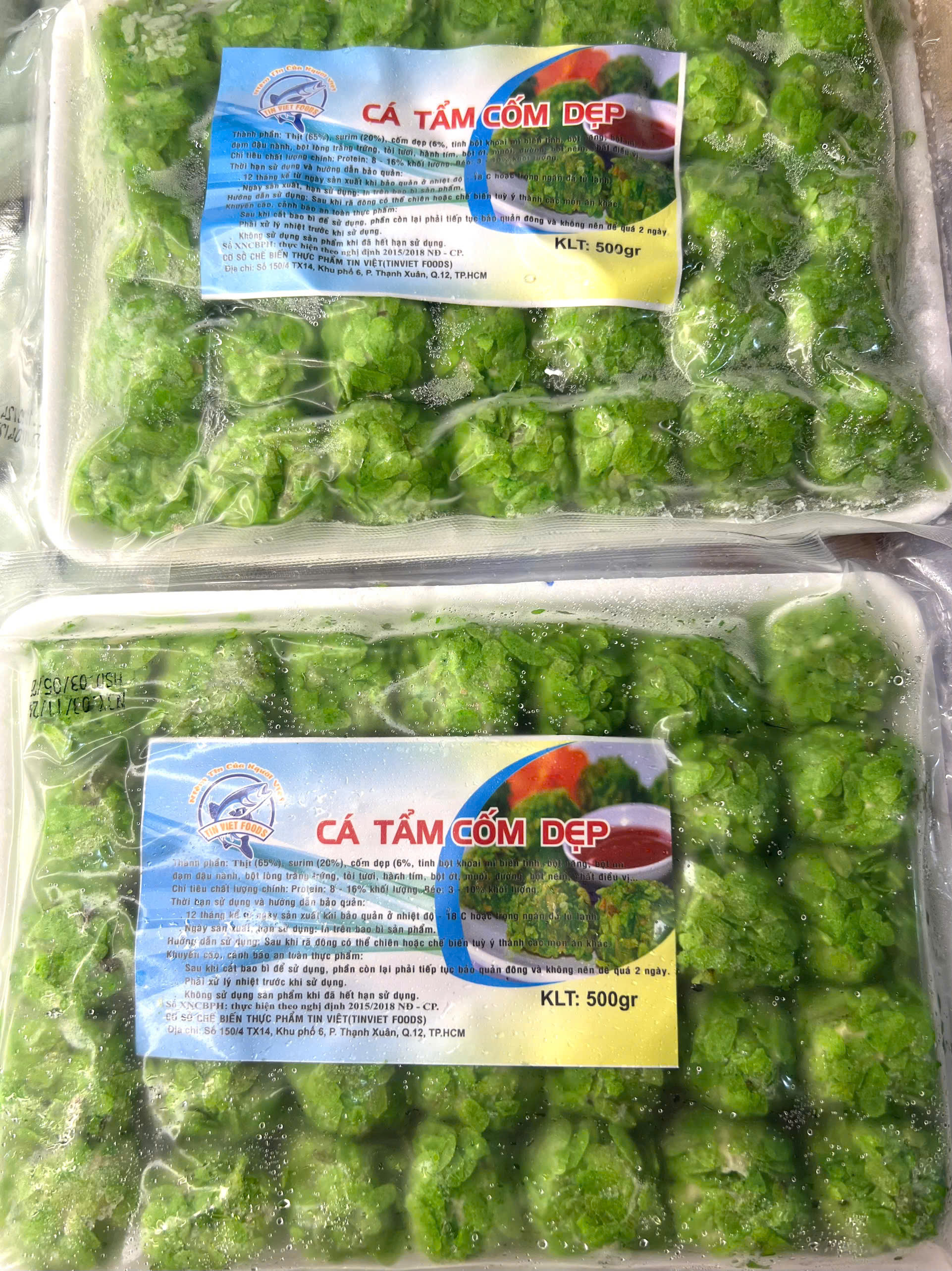 500g Chả cá cốm xanh SS siêu rẻ (35 viên)