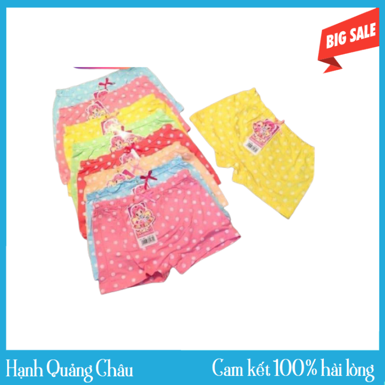 Combo 5 quần chip bé gái - quần lót chấm bi thun cotton co dãn cho bé gái đủ màu