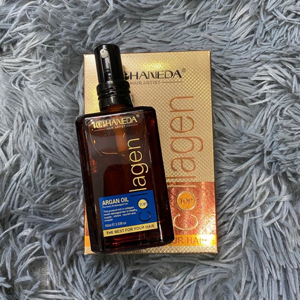 Tinh Dầu Dưỡng Tóc Khô Yếu Haneda Collagen Argan 60Ml