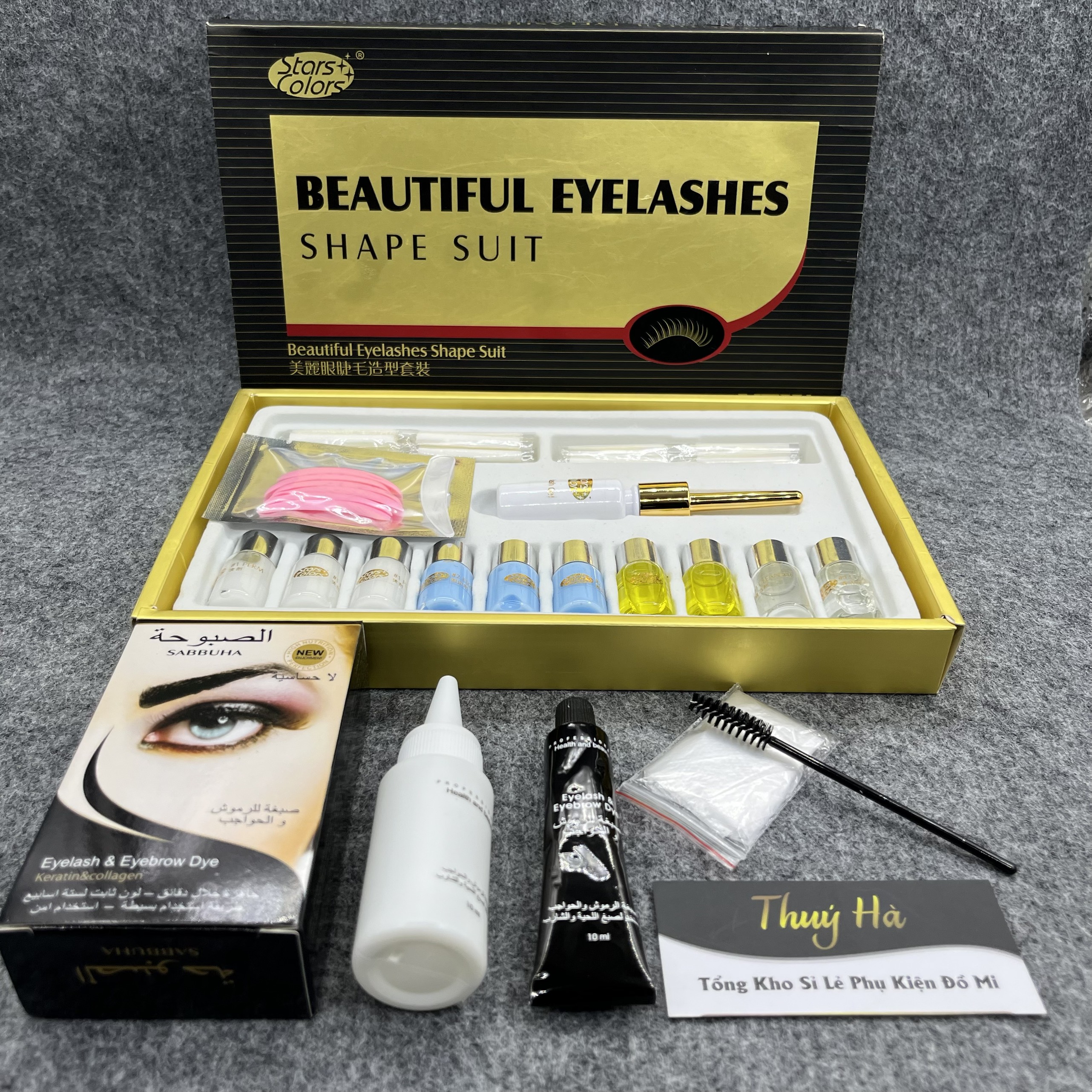 Bộ uốn lash lift+phủ đen_dụng cụ mi_keo nối mi_uốn mi_mi khay_mi fan_thúy hà