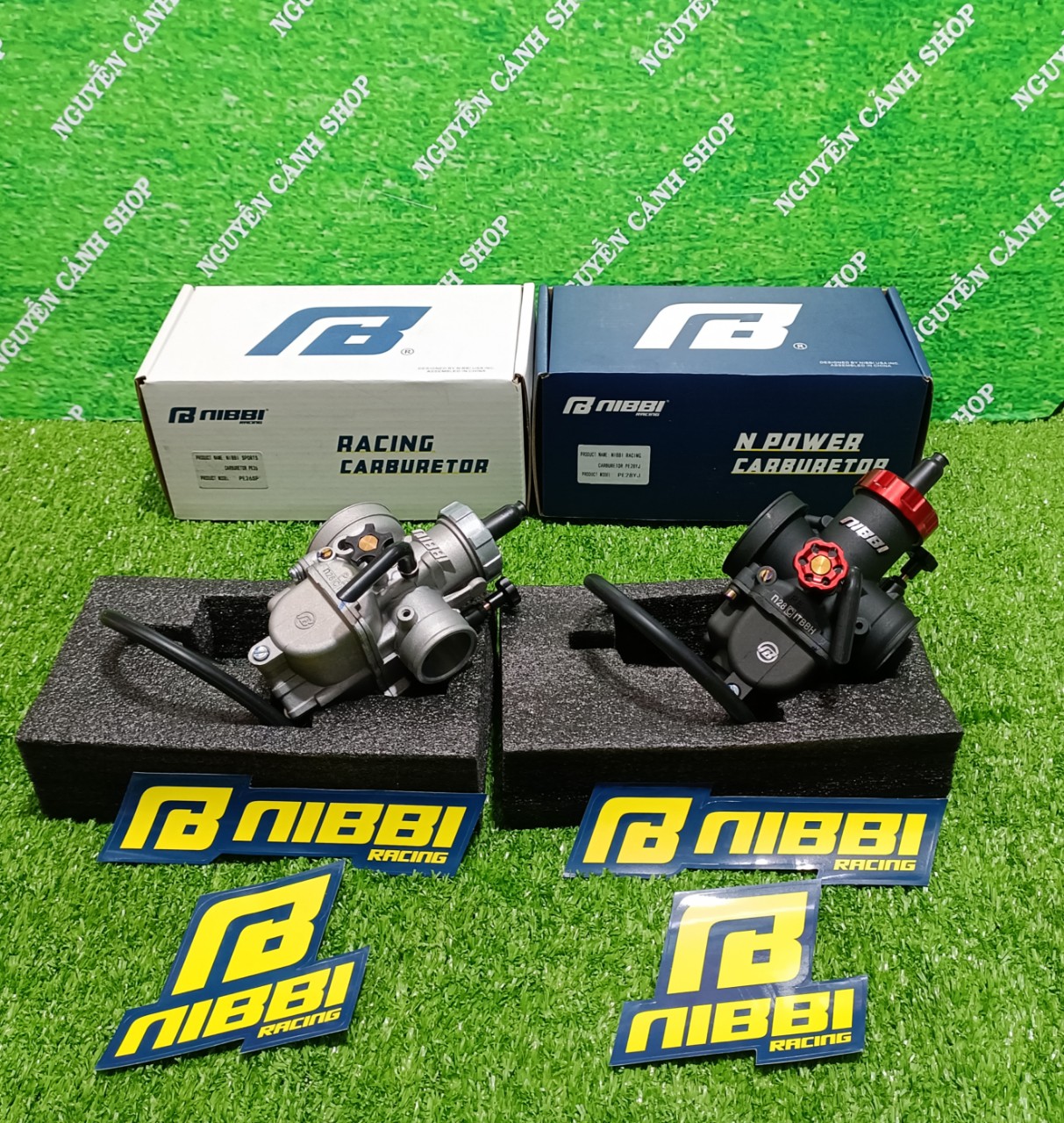 Bình xăng con ga tròn NIBBI  trắng và đen họng 24-26-28-30mm