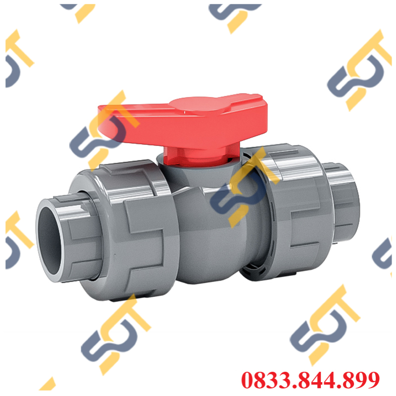 Van rắc co, van nhựa khóa nước rắc co nối sống dán ống nước phi 21 27 34