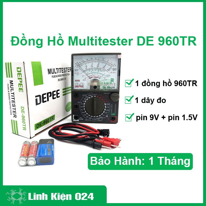 Đồng hồ đo điện vạn năng multitester de 960tr hiển thị kim