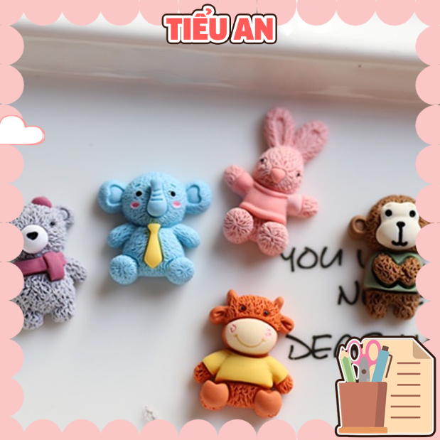 Charm (C351) slime/ Dụng Cụ Charm Trang Trí [Ko Keo & Nút] Hình Bé Thú Dễ Thương