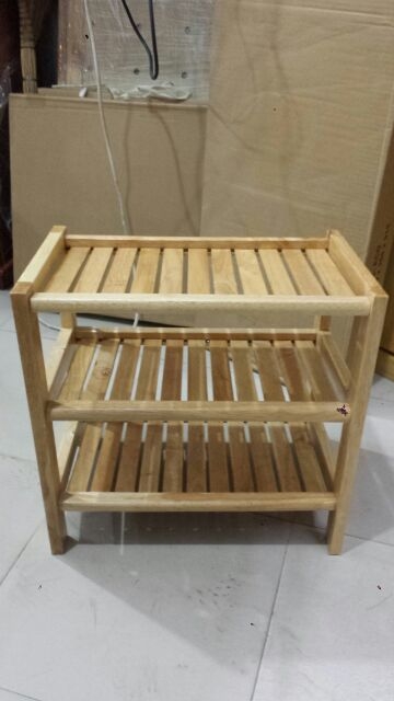 [HCM]Kệ dép gỗ 45cm - 3 tầng