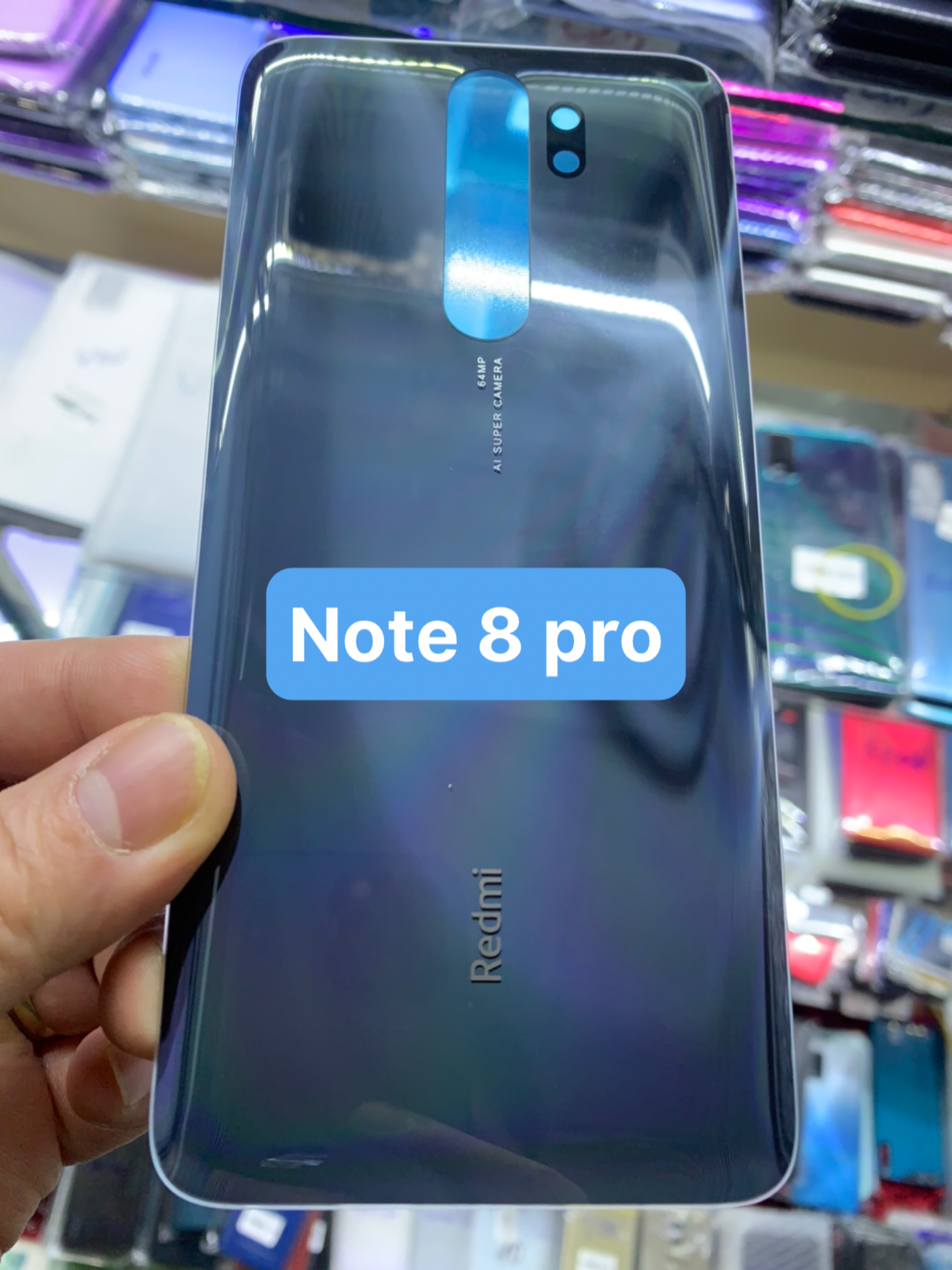 Kính lưng xiaomi redmi note 8 pro