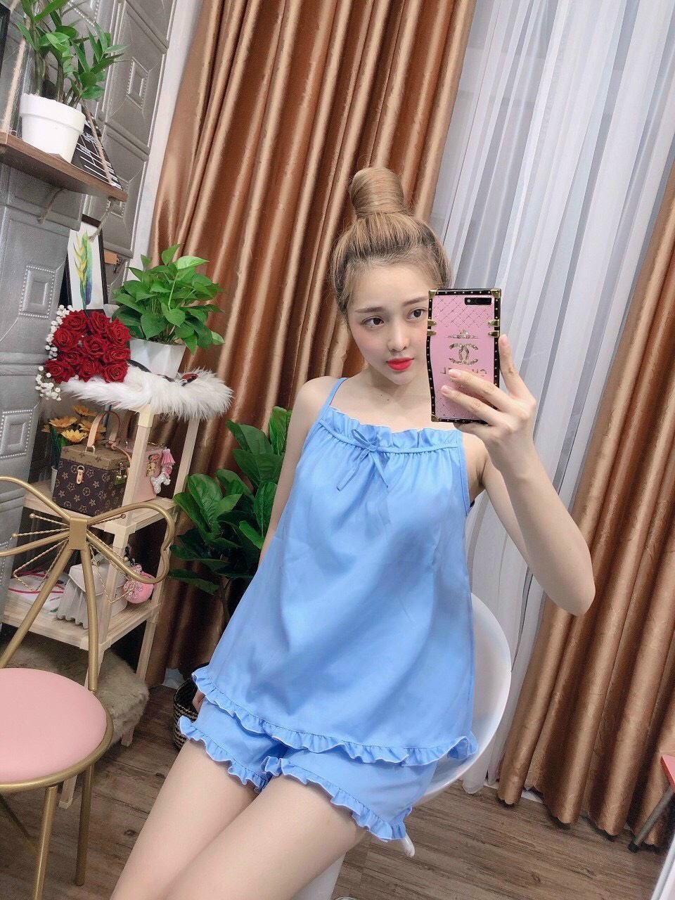 Sét bộ-sét bộ ngủ áo 2 dây cực xinh đẹp M94