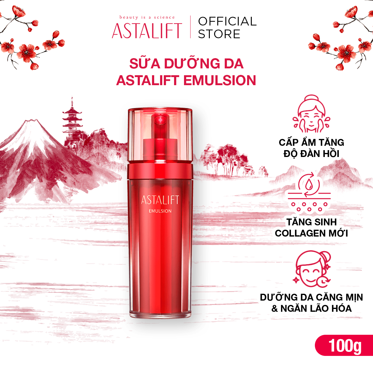 SỮA DƯỠNG DA CÂN BẰNG ĐỘ ẨM ASTALIFT EMULSION 100ML
