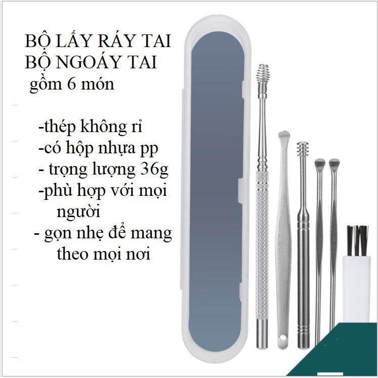 Bộ lấy Ráy Tai 6 Món.