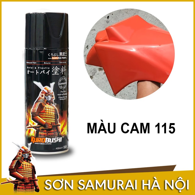 Sơn samurai màu cam - Chai sơn màu cam 115 sơn xịt samurai