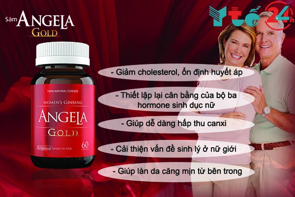 Sâm ANGELA GOLD 60 viên ( Hàng chính hãng TEM TÍCH ĐIỂM)