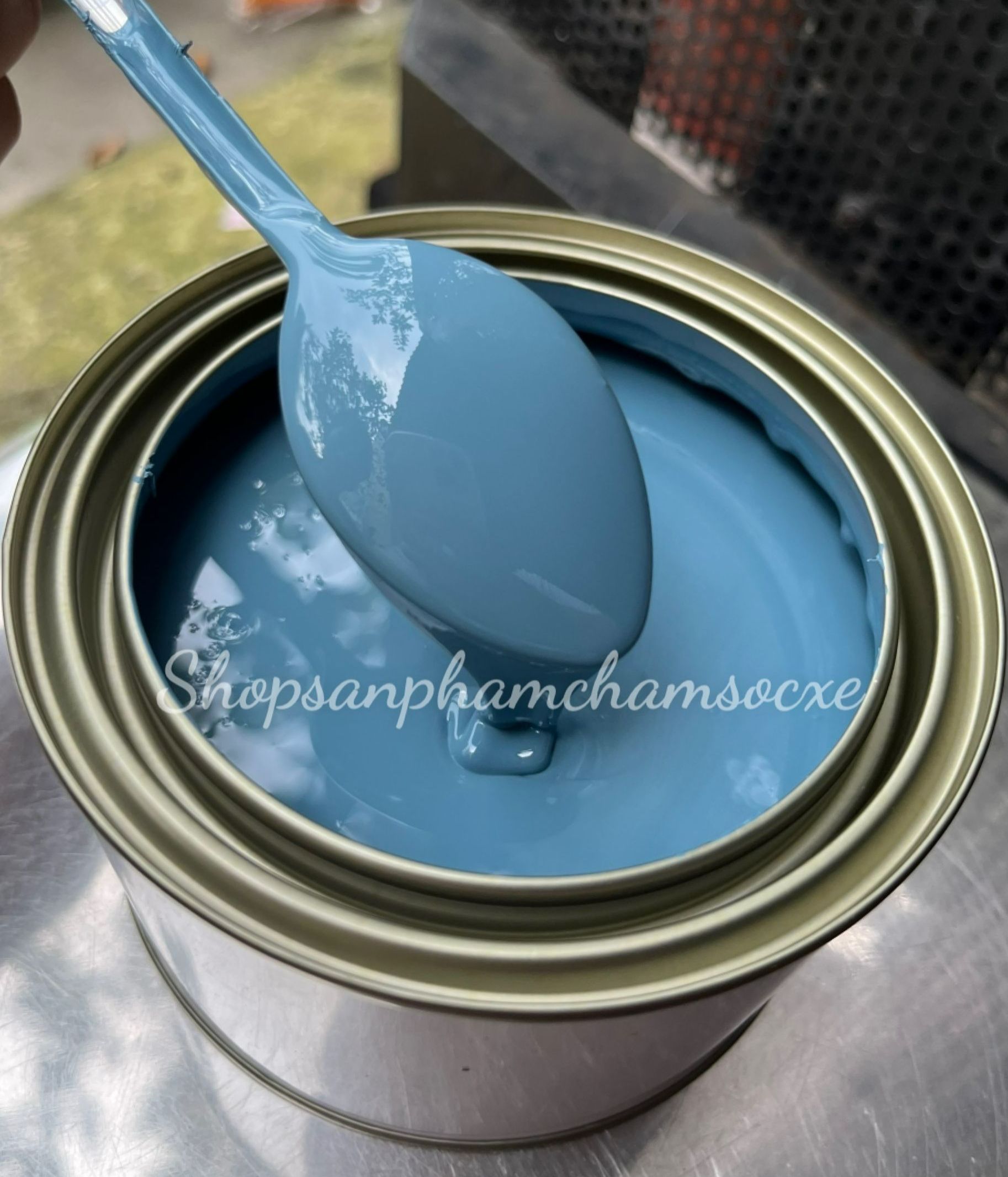 Sơn màu xanh tùy chọn - Sơn solid 1k đóng lon 0.5kg