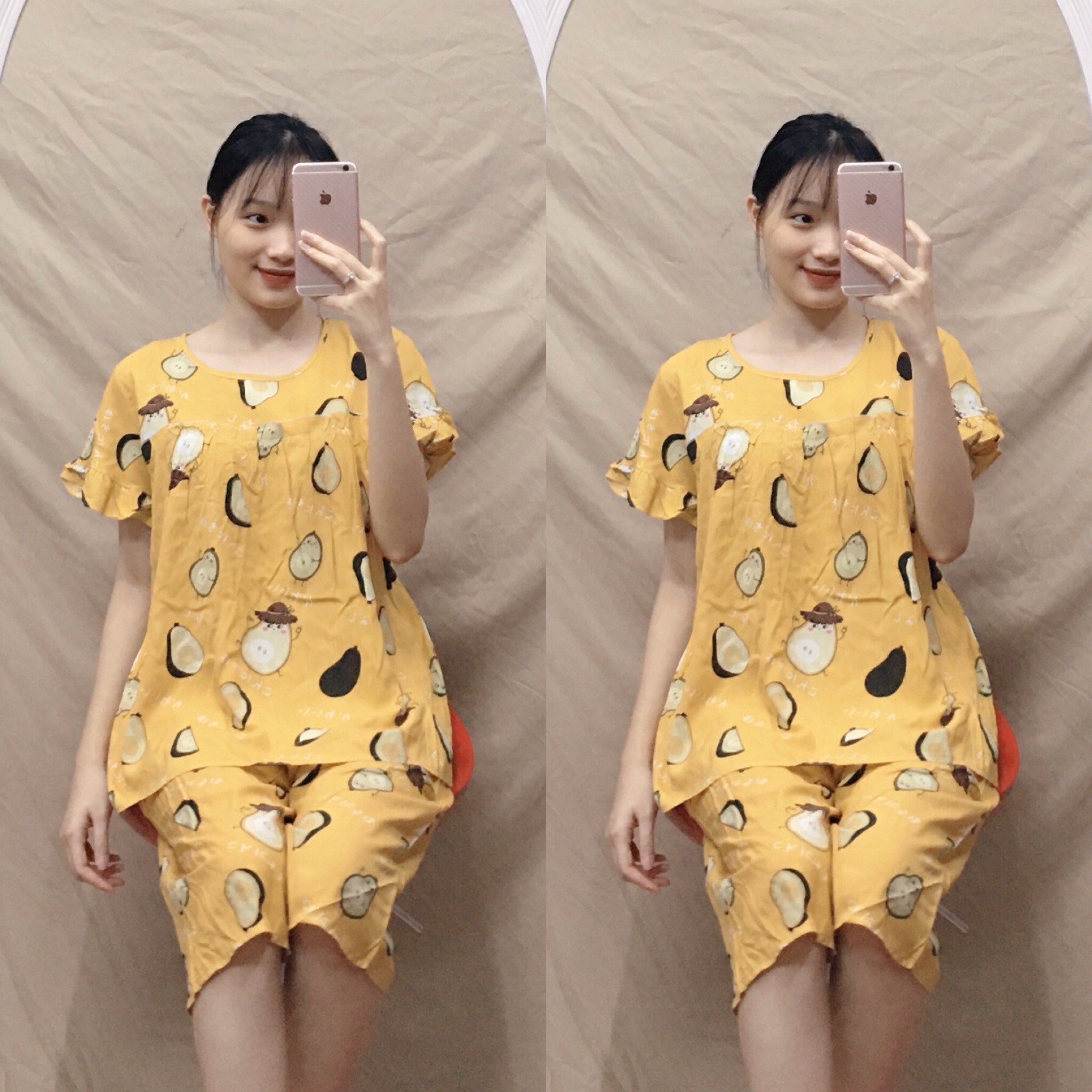 Bộ đồ bầu mùa hè chất lanh