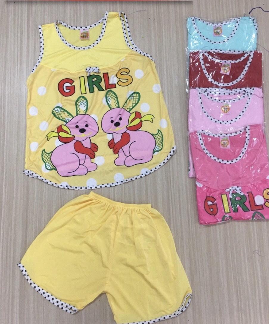 Combo 4 bộ thun lạnh bé gái (size 15-18kg)