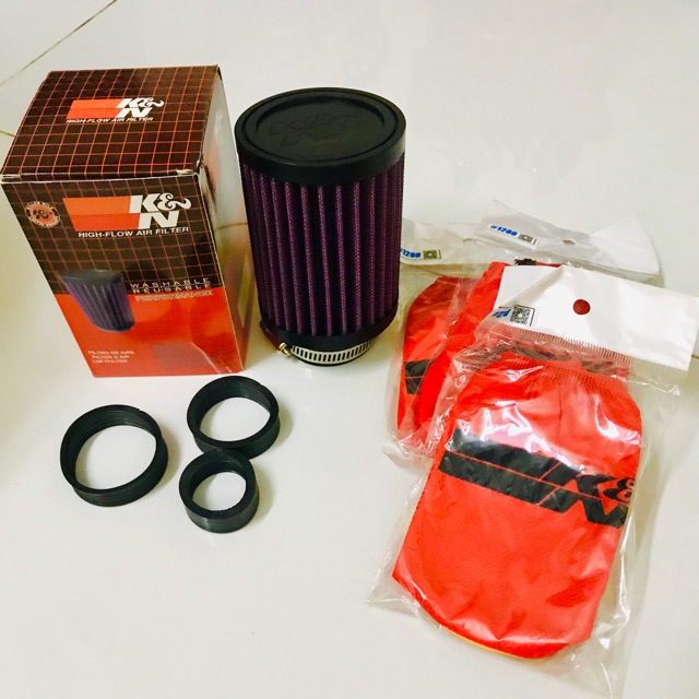 Bộ combo lọc gió Trụ + Túi Trùm Áo Mưa K&N DNA BMC gắn cho mọi loại xe