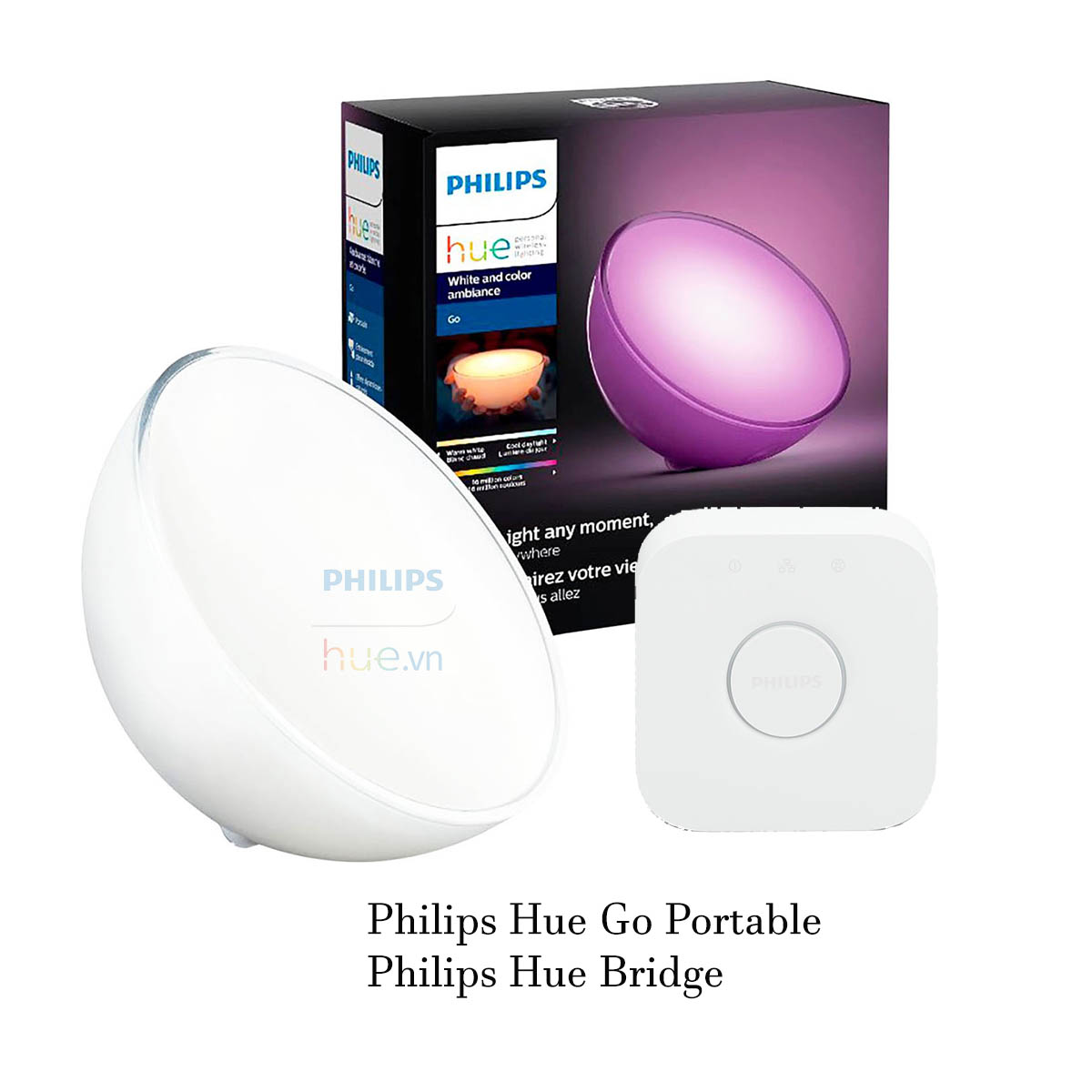 Combo Philips Hue Go Portable Zigbee và Hue Bridge [Giảm - 5%]