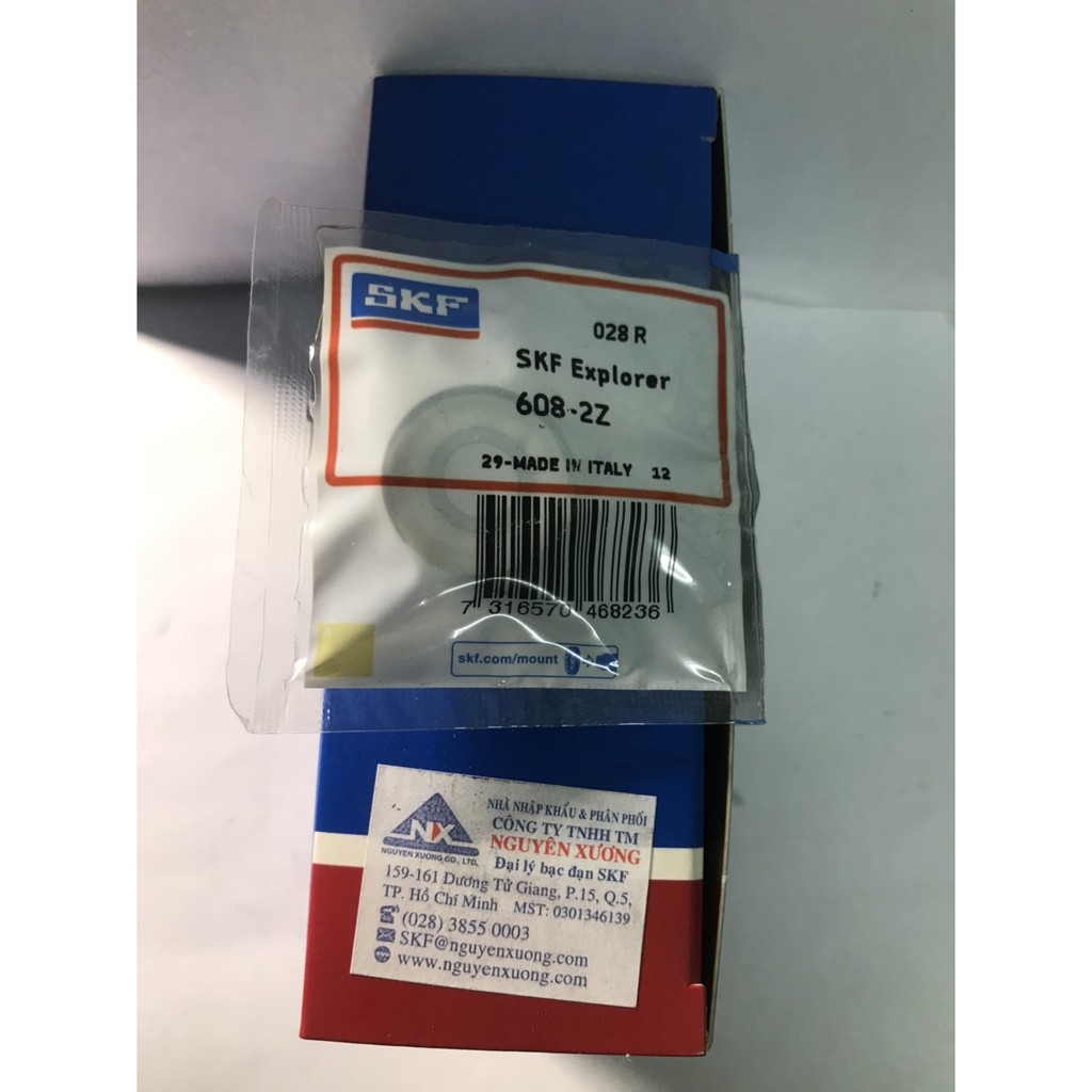 Vòng bi Bạc đạn SKF 608zz chính hãng (8x22x7)