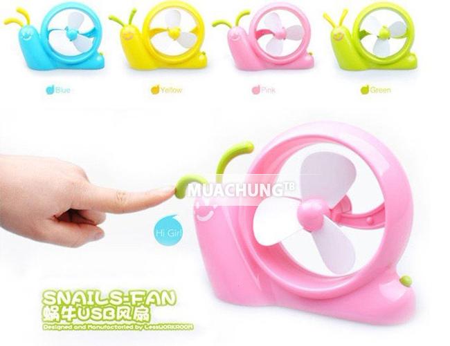 Quạt usb Mini hình dáng ốc sên (Vàng)