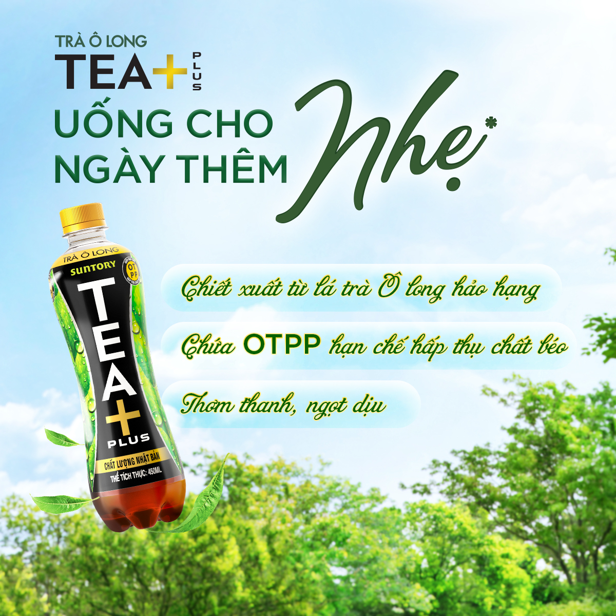 [Sale 25.10-Vc 12%] Box of 24 Bottles of Oolong Tea+ (450Ml/Bottle)