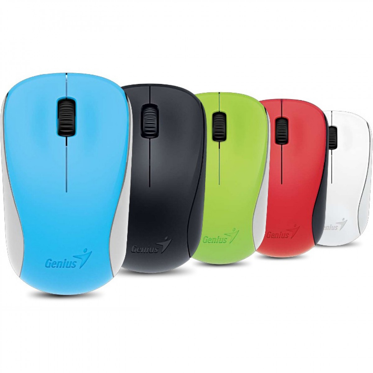 Chuột không dây máy tính Genius Wireless NX-7000 (màu xanh dương) Hoạt động êm ái, kiểu dáng nhỏ gọn, vừa vặn bàn tay - Bảo hành 12 tháng - Hàng Chính Hãng