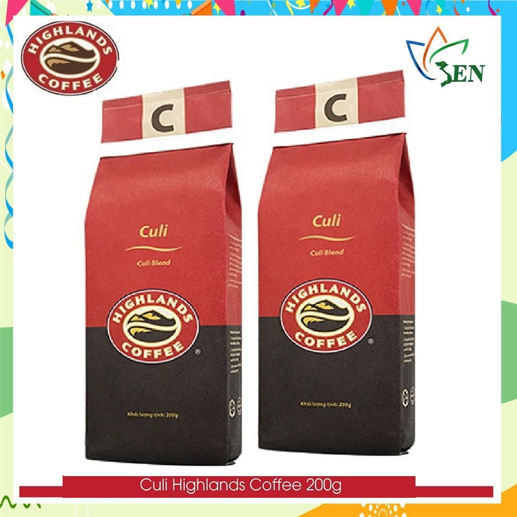 Combo 2 gói Cà phê rang xay Culi Highland Coffee 200g