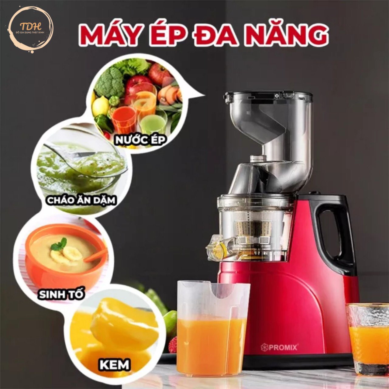 Máy ép chậm hoa quả Hongxing RH- 312, ép rau củ quả, máy ép chậm trái cây