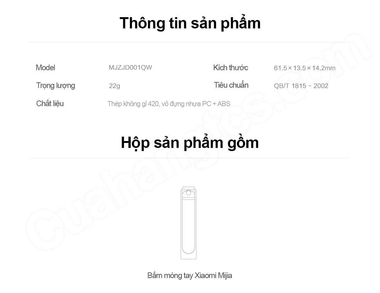 Bấm móng tay Xiaomi Mijia | HT-Stores