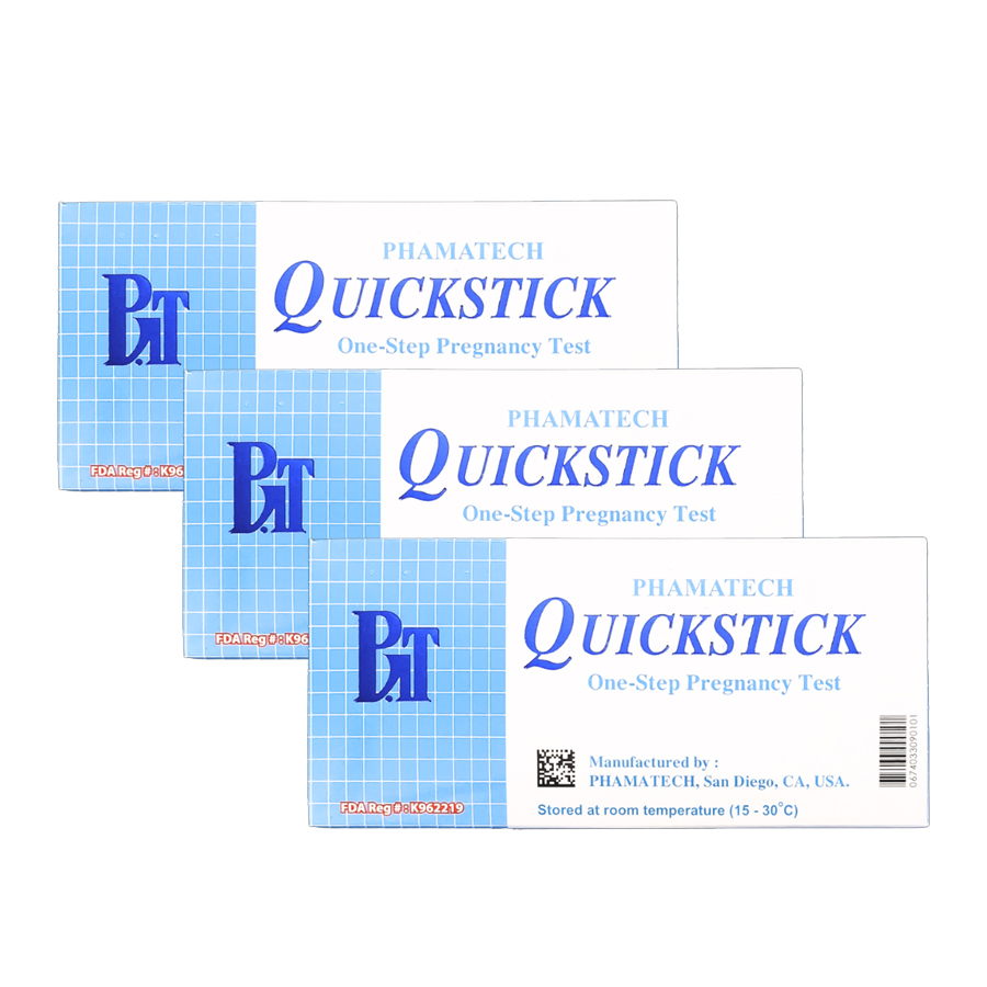[HCM] [CHÍNH HÃNG] Que thử thai Quickstick (Mỹ) HCG Pregnancy test Dụng cụ phát hiện thai sớm, nhanh, chính xác [CHE TÊN]