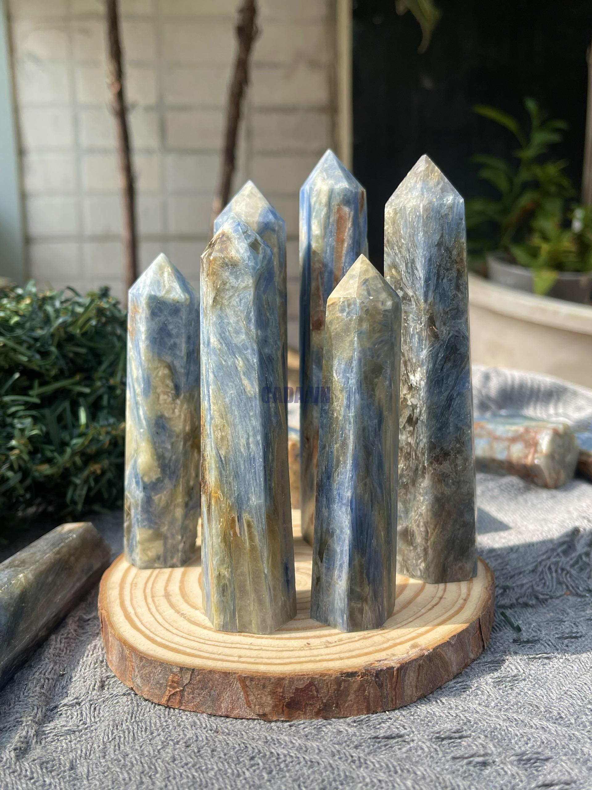 Trụ đá blue kyanite| đá trang trí, sưu tầm, healing | cada decor
