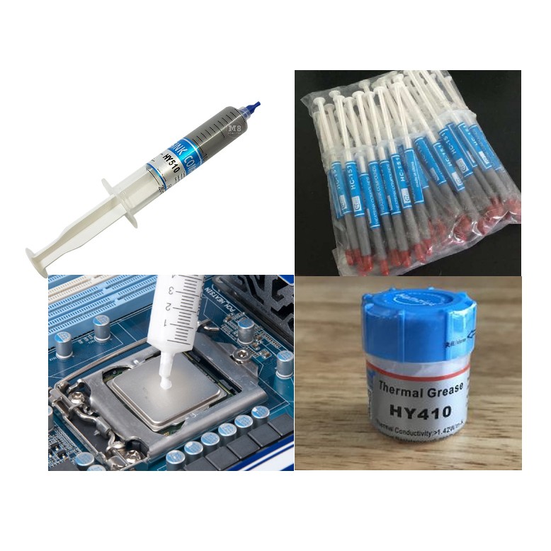 Keo tản nhiệt dạng hủ + ống chích nhỏ + ống chích lớn