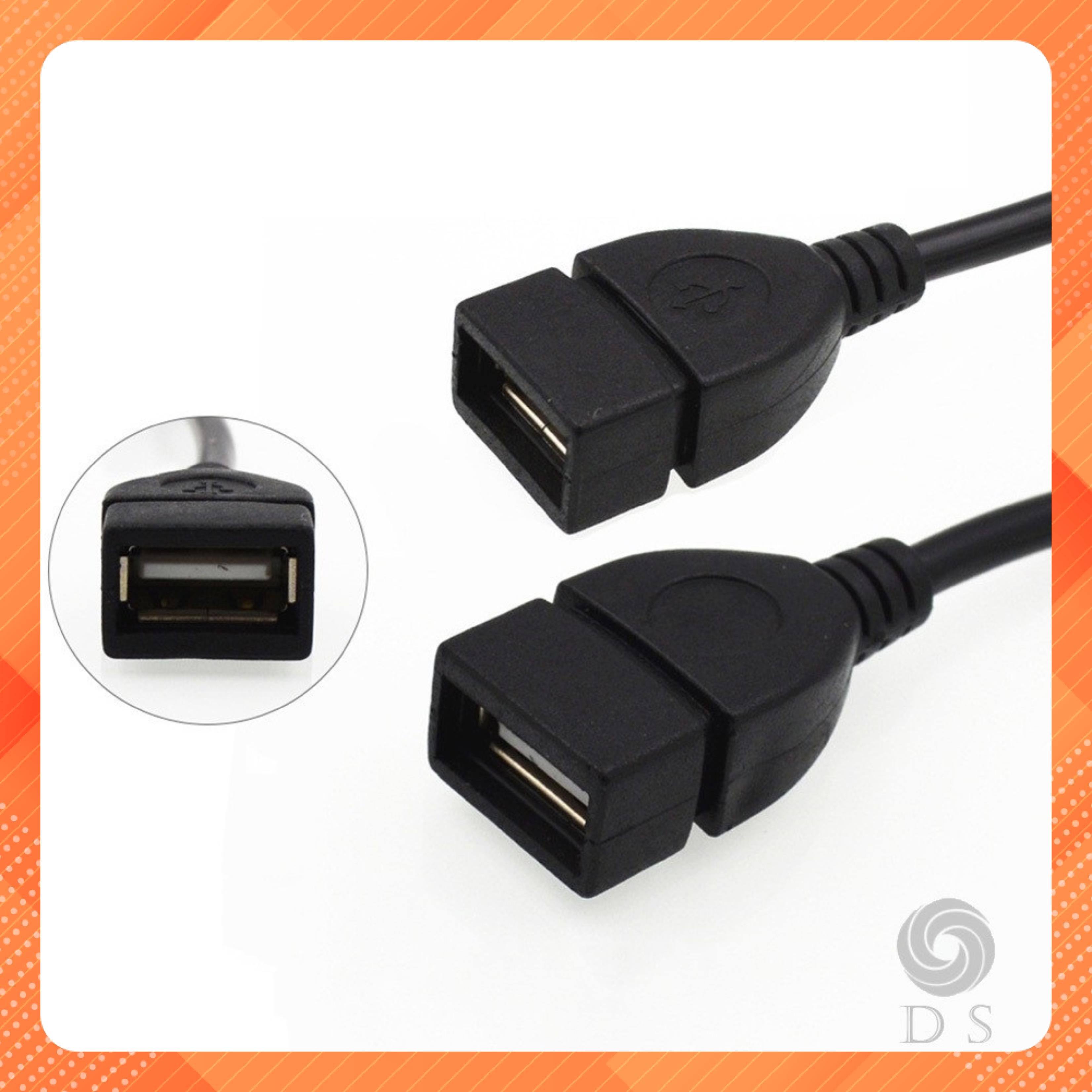 Cáp OTG đầu vuông Mini USB to USB. Cáp cắm USB ô tô