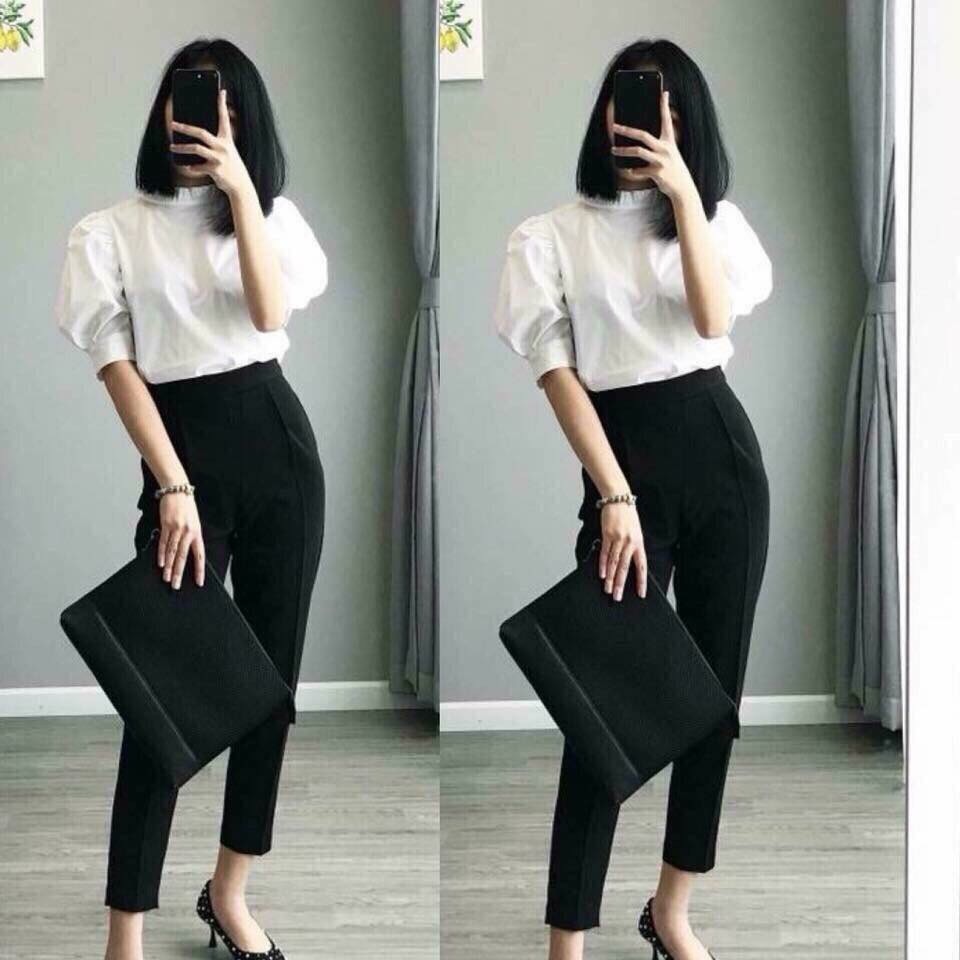 quần tây đen cực thanh lịch đơn giản