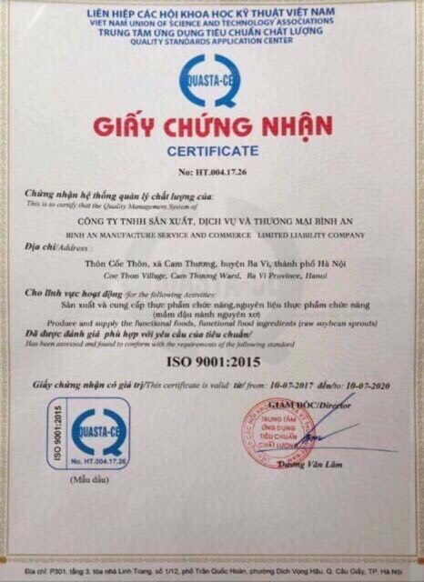 Mầm đậu nành nguyên xơ Linh Spa
