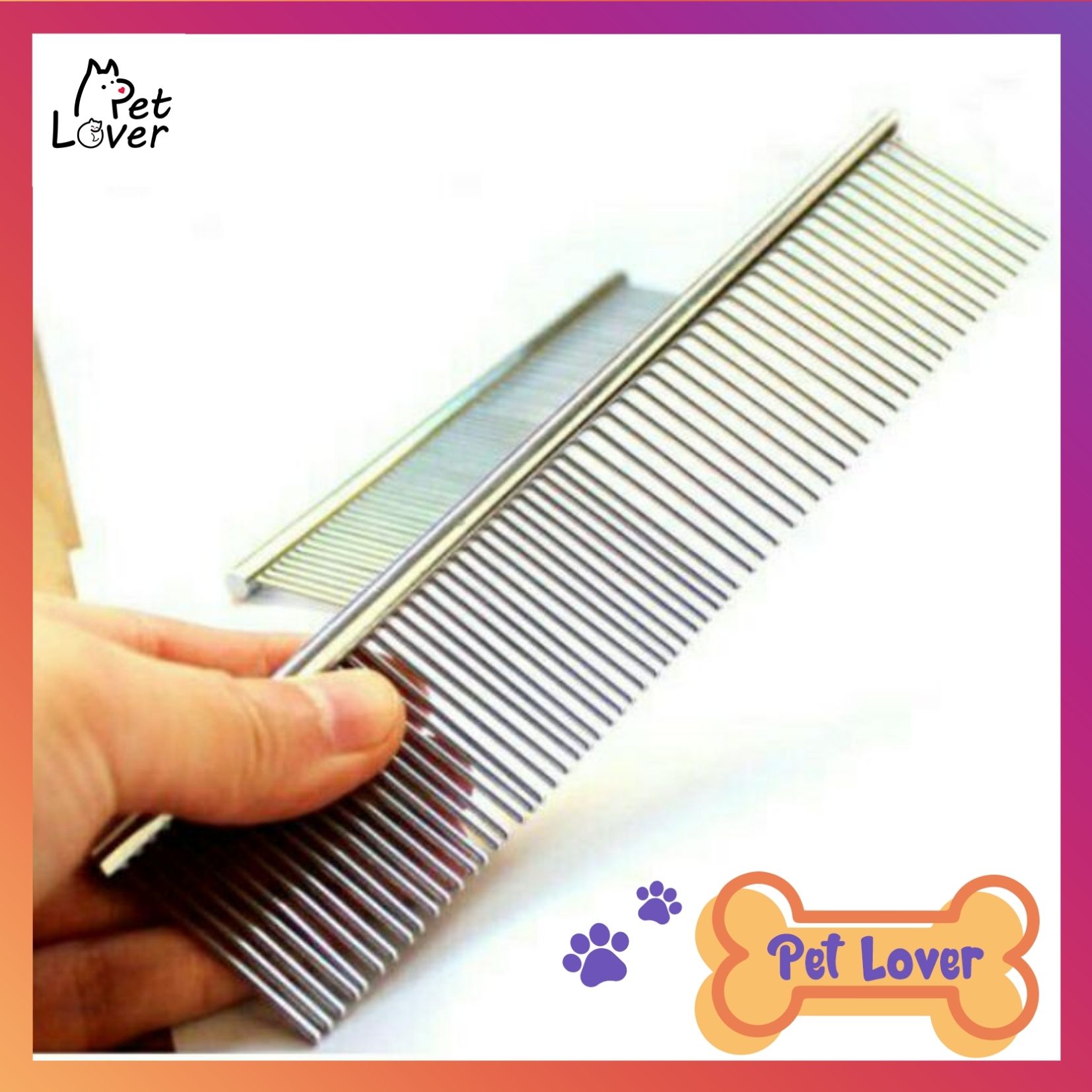 Lược chải lông cho chó mèo - Lược inox - Petlove