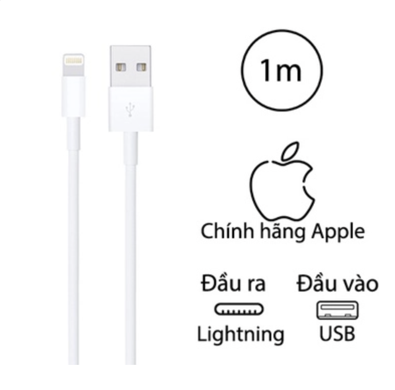 Apple Lightning to USB Cable (1m)- Hàng Chính Hãng [Futureworld- APR]